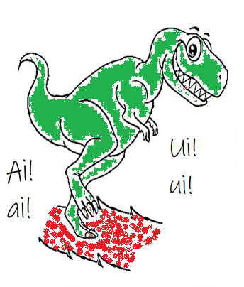 O Dino que queimou o pé 